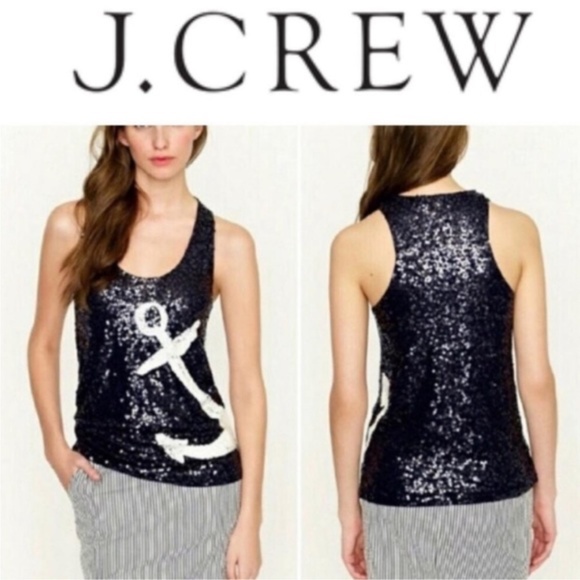 J. CREW . Sequin Anchor Tank - Picture 3 of 3